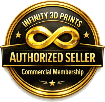 Infinity 3D Prints Authorized Seller, Commercial Membership (opens Infinity 3D Prints on Patreon)