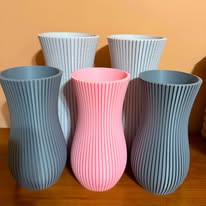 Ribbed vases